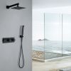 Wall Mounted Rain Shower System With Handheld Shower Head RCS85009MB