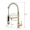 New Single Handle kitchen faucet with pull-down kitchen faucet Gold