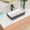 24*14 inch Above Counter Ceramic Bathroom Single Bowl Vessel Sink Porcelain Rectangular Lavatory Vanity Sink
