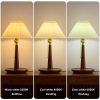 Walnut Table Lamp with Empire Lamp Shade, Vintage style table lamp