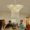 (Same as W1340P189414/L005016-D600-P8G) 8-Light 23.6" Wide Crystal Waterfall Chandelier