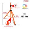 5 Core Speaker Stand Tripod Floor Adjustable Up to 48 Inch DJ Studio Monitor Stands Short Pole Mount - SS HD 1PK ORG 4FT