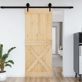Door NARVIK 35.4"x82.7" Solid Wood Pine