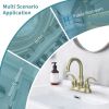 Bathroom Faucet 2-Handle Brushed Gold with 360 Degree Rotating Spout