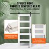 VEVOR Barn Door and Hardware Kit, 30" x 84" Wood and Glass Sliding Barn Door, Smoothly and Quietly