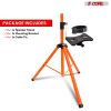 5 Core Speaker Stand Tripod Floor Adjustable Up to 48 Inch DJ Studio Monitor Stands Short Pole Mount - SS HD 1PK ORG 4FT