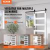 VEVOR Barn Door and Hardware Kit, 32" x 84" Wood and Glass Sliding Barn Door, Smoothly and Quietly