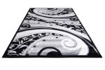 Jersey Area Rugs, Carpets For Livingroom, 7x10 Area Rugs ,1843 Black-Grey