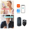 Tuya Door Lock with Lock and Key, APP Remote Unlock, Smart Door Lock with App Control and Key, Smart Door Lock for Bedroom, Front Door, House