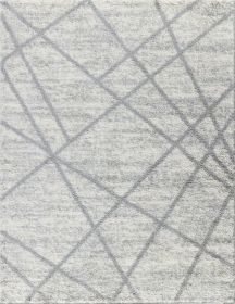 Loft Shag GC_CZY1004 Ivory 7 ft. 10 in. x 9 ft. 10 in. Shaggy Area Rug