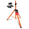5 Core Speaker Stand Tripod Floor Adjustable Up to 48 Inch DJ Studio Monitor Stands Short Pole Mount - SS HD 1PK ORG 4FT