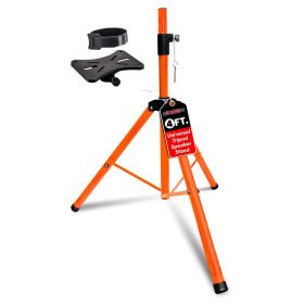 5 Core Speaker Stand Tripod Floor Adjustable Up to 48 Inch DJ Studio Monitor Stands Short Pole Mount - SS HD 1PK ORG 4FT