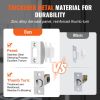 VEVOR Double Door Handle Set, Double Door Lock Set with Reversible Handle Lever, Satin Nickel Square Door Lever