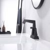 2-Handle Bathroom Sink Faucet Oil Rubbed Bronze 4 Inches Centerset Vanity Faucet 3 Hole Bathroom Faucet with Pop Up Drain & Supply Lines Modern Commer