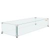 VEVOR Glass Wind Guard for Rectangular Fire Pit Table 29 x 13 x 6.5 Inch