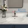 1-Hole 1-Handle Waterfall Widespread Lavatory Vanity Bathroom Faucet with Pop Up Drain and Hose Brass Faucet for Sink Vanity RV