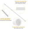 Tension Curtain Rod Spring Load Adjustable Curtain Pole Heavy-Duty Steel 4 Sizes for Bathroom Wardrobe Kitchen Balcony 200cm
