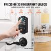 VEVOR Fingerprint Door Lock with 2 Level Handles, Keyless Entry Door Lock with Fingerprint/Keypad Code/Key, Auto Lock