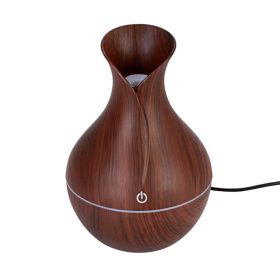 LED Ultrasonic Aroma Humidifier Essential Oil Diffuser Aromatherapy Air Purifier Home Small Incense Burner Holder Candle Yoga Fragrance Indoor Va (Option: Dark Wood)