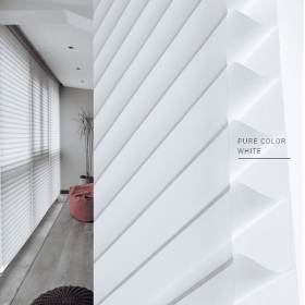 WELLSOURCE Manual 2"Shangri-la Blinds Non Blackout Light Filtering for Home, Office, Hotel, Club, Restaurant Custom Made Size (Color: White(Light Filtering), size: Custom Size)