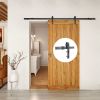 4.9FT/6FT/6.6FT/8FT Carbon Steel Rustic Interior Sliding Wood Barn Door Hardware
