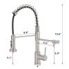 Single Handle No Sensor Pull Down Sprayer Kitchen Faucet in Black