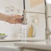 Single Handle No Sensor Pull Down Sprayer Kitchen Faucet in Black