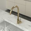 High Arc 360° Swivel Spout Single handle Matte Black or Gold Kitchen Bar Sink Faucet with Water Supply Hoses