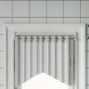 Curtain Rails 2 Pcs White and Silver 23.6"-41.3" Aluminum