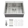 Kitchen Sink Drop-in Topmount Single Bowl Gunmetal Black Stainless Steel Sink